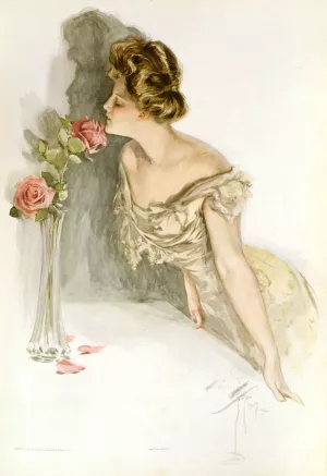 American beauties by Harrison Fisher Oil Painting