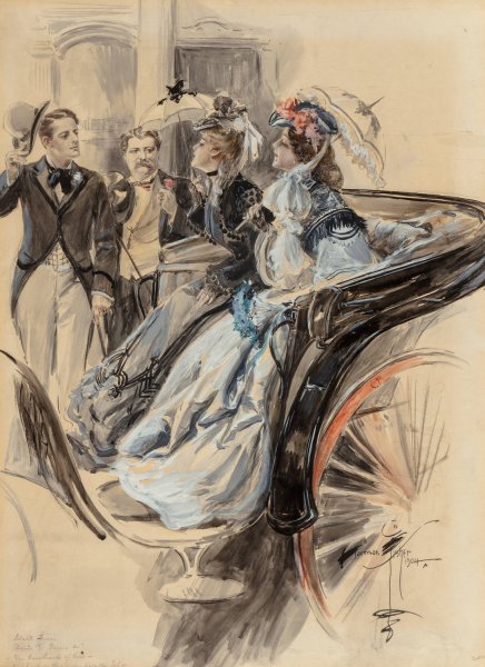 Main Product Photo of Carriage Ride  Painting by Harrison Fisher