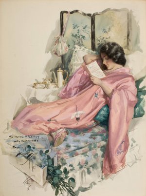 Dear Sweetheart by Harrison Fisher Oil Painting