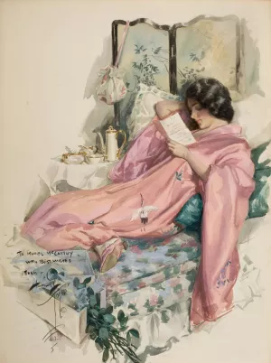 Dear Sweetheart by Harrison Fisher Oil Painting