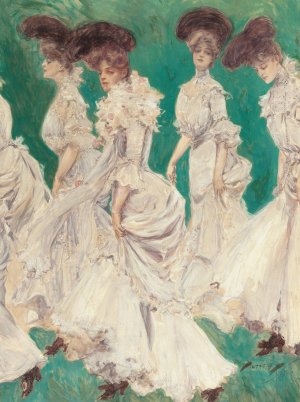 Graduation by Harrison Fisher Oil Painting