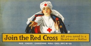 Join the Red Cross - all you need is a heart and a dollar by Harrison Fisher Oil Painting