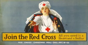 Join the Red Cross - all you need is a heart and a dollar by Harrison Fisher Oil Painting
