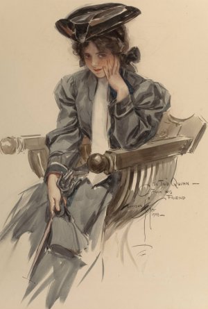 Modern Woman by Harrison Fisher Oil Painting