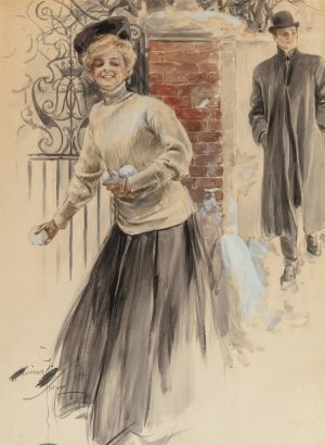 Not Yet — But Soon by Harrison Fisher Oil Painting