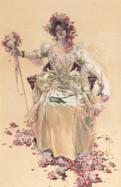 Main Product Photo of Saturday Evening Post cover, May 10  Painting by Harrison Fisher