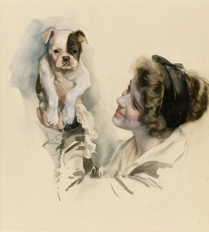Smile Even If It Hurts by Harrison Fisher Oil Painting
