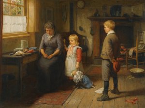 Counting The Change by Harry Brooker Oil Painting