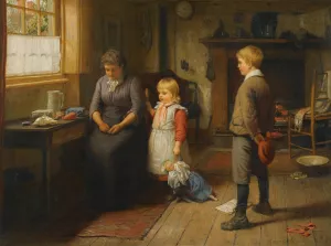 Counting The Change by Harry Brooker Oil Painting