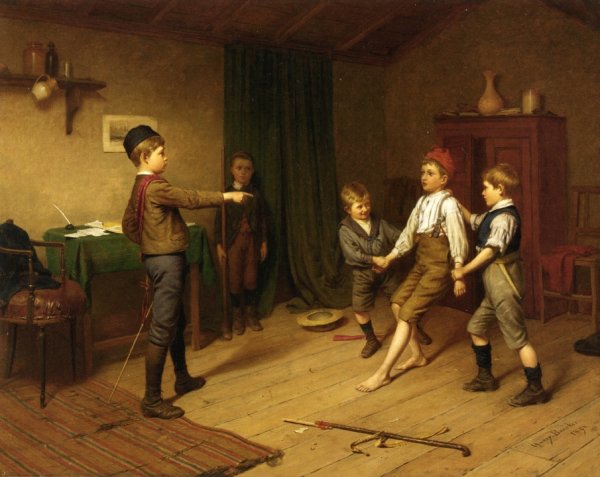 Main Product Photo of Kangaroo Court Painting by Harry Brooker