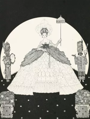 Another gown the colour of the moon by Harry Clarke Another gown the colour of the moon by Harry Clarke Oil Painting