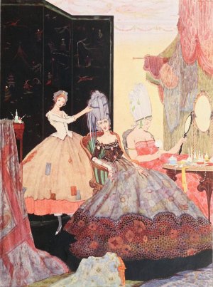 Any one but clnderilla would have dressed their heads awry by Harry Clarke Oil Painting