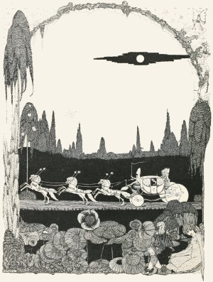 Away she drove, scarce able to contain herself for joy by Harry Clarke Oil Painting