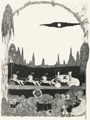 Away she drove, scarce able to contain herself for joy by Harry Clarke Away she drove, scarce able to contain herself for joy by Harry Clarke Oil Painting