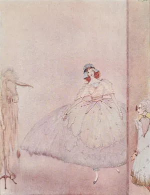 Curiosity made him put his eye to the keyhole by Harry Clarke Curiosity made him put his eye to the keyhole by Harry Clarke Oil Painting