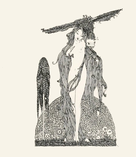 Main Product Photo of Donkey-Skin  Painting by Harry Clarke
