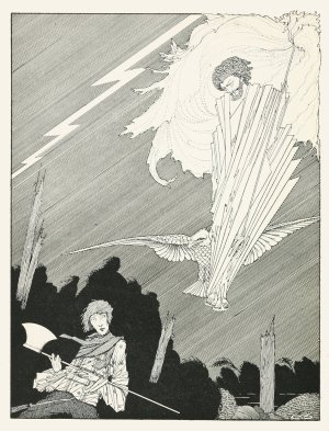 Jupiter appeared before him wielding his mighty thunderbolts by Harry Clarke Oil Painting
