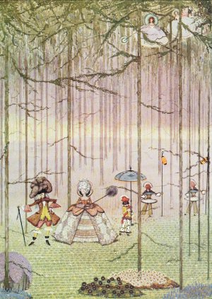Riquet with the tuft appeared to her the finest prince upon earth by Harry Clarke Oil Painting