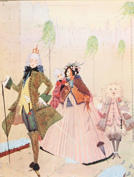 Main Product Photo of The marquis gave his hand to the princess, and followed the klng, who went up first  Painting by Harry Clarke