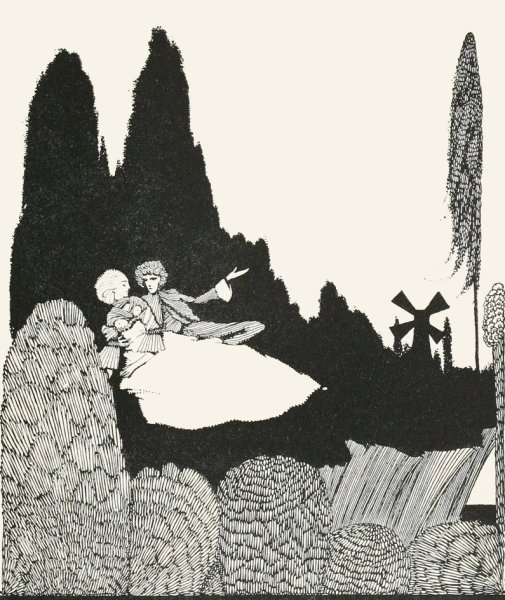 Main Product Photo of The Master Cat  Painting by Harry Clarke