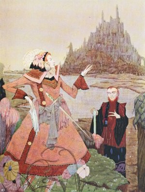 The prince enquires of the aged countryman by Harry Clarke Oil Painting