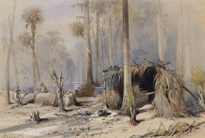 The Cypress-Shingle Yard, Ocklawaha River, Florida by Harry Fenn Oil Painting