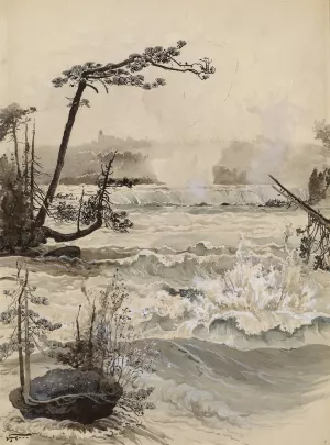 The Horseshoe Falls from the Three Sisters by Harry Fenn Oil Painting