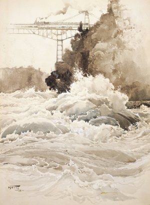 The Whirlpool Rapids  by Harry Fenn Oil Painting