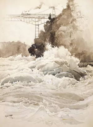 The Whirlpool Rapids  by Harry Fenn Oil Painting
