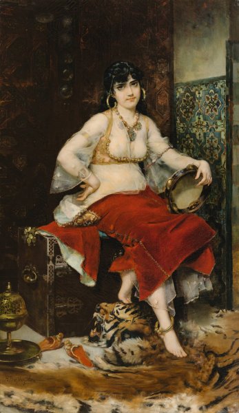Main Product Photo of Preparing For The Dance Painting by Harry Humphrey Moore