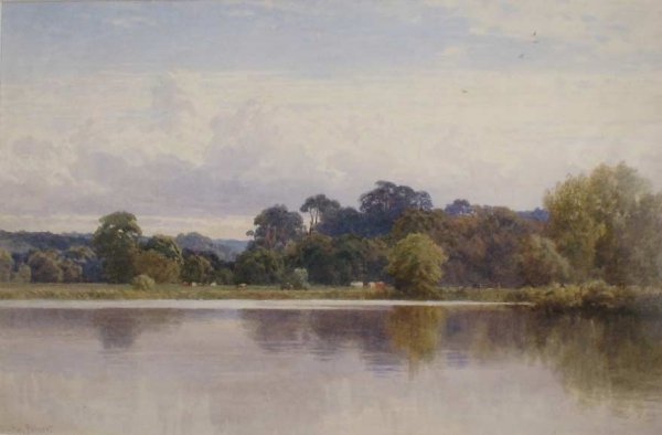 Main Product Photo of By a River Painting by Harry Sutton Palmer