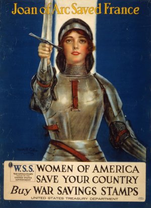 Joan of Arc saved France-Women of America, Save your Country by Haskell Coffin Oil Painting