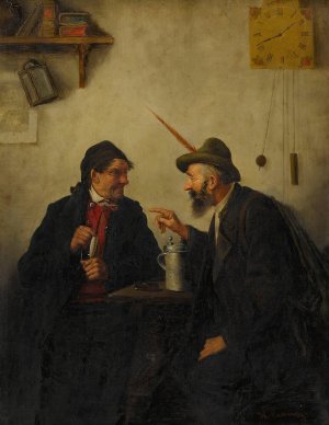 The Conversation by Hedwig Oehring Oil Painting
