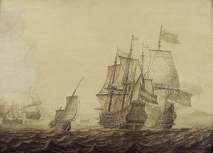 Action between Dutch and English Ships