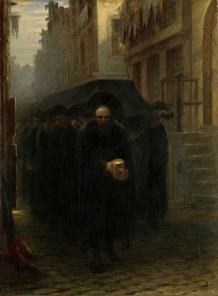 A Jewish Funeral  by Hein Burgers - Hand-Painted Oil Painting Reproduction