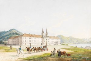 Schloss Tegernsee by Heinrich Adam Oil Painting