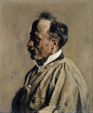 Portrait of the Gilder Emil Baumgartner by Heinrich Altherr Oil Painting