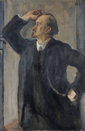 Portrait of the Musician Hermann Suter by Heinrich Altherr Oil Painting