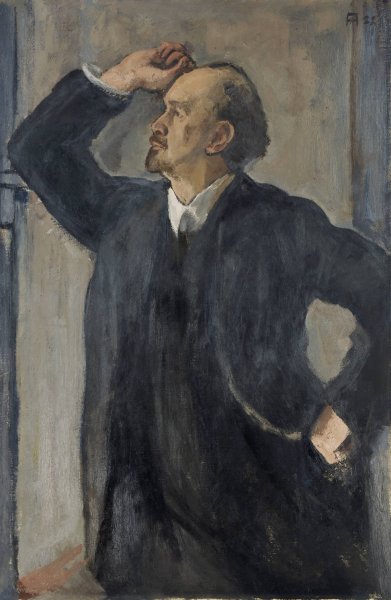 Portrait of the Musician Hermann Suter  by Heinrich Altherr - Hand-Painted Oil Painting Reproduction