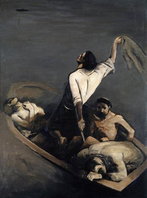The Castaway by Heinrich Altherr Oil Painting