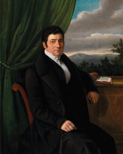 Portrait Burckhardt-Bischoff by Heinrich Beltz - Hand-Painted Oil Painting Reproduction