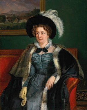Portrait Burckhardt-Bischoff by Heinrich Beltz Oil Painting