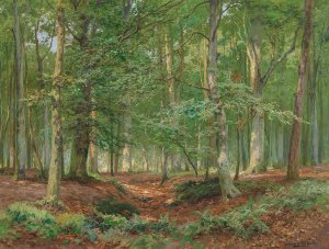 A Forest Glade by Heinrich Bohmer Oil Painting