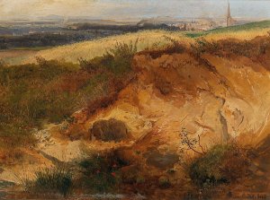 The Turkenschanze According to Nature by Heinrich Carl Schubert Oil Painting