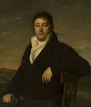 Portrait of Valentin Hellmann by Heinrich Christoph Kolbe Oil Painting