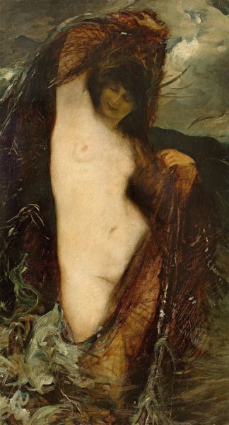 Nymphe by Heinrich Faust - Hand-Painted Oil Painting Reproduction