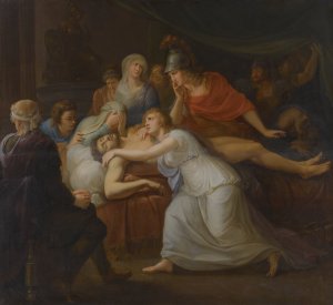 Andromache Lamenting The Death Of Hector by Heinrich Friedrich Fuger Oil Painting