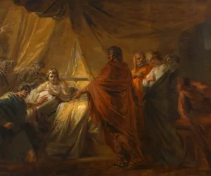 Antiochus und Stratonice und der Arzt Erasistratos by Heinrich Friedrich Fuger Oil Painting