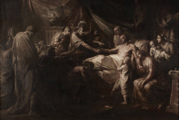 Der Tod des Germanicus  by Heinrich Friedrich Fuger - Hand-Painted Oil Painting Reproduction