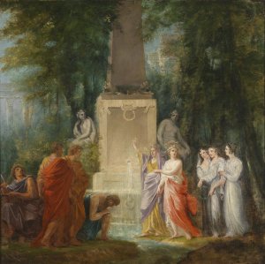 Dichter trinken am Kastalischen Quell das Wasser der Wahrhei by Heinrich Friedrich Fuger Oil Painting